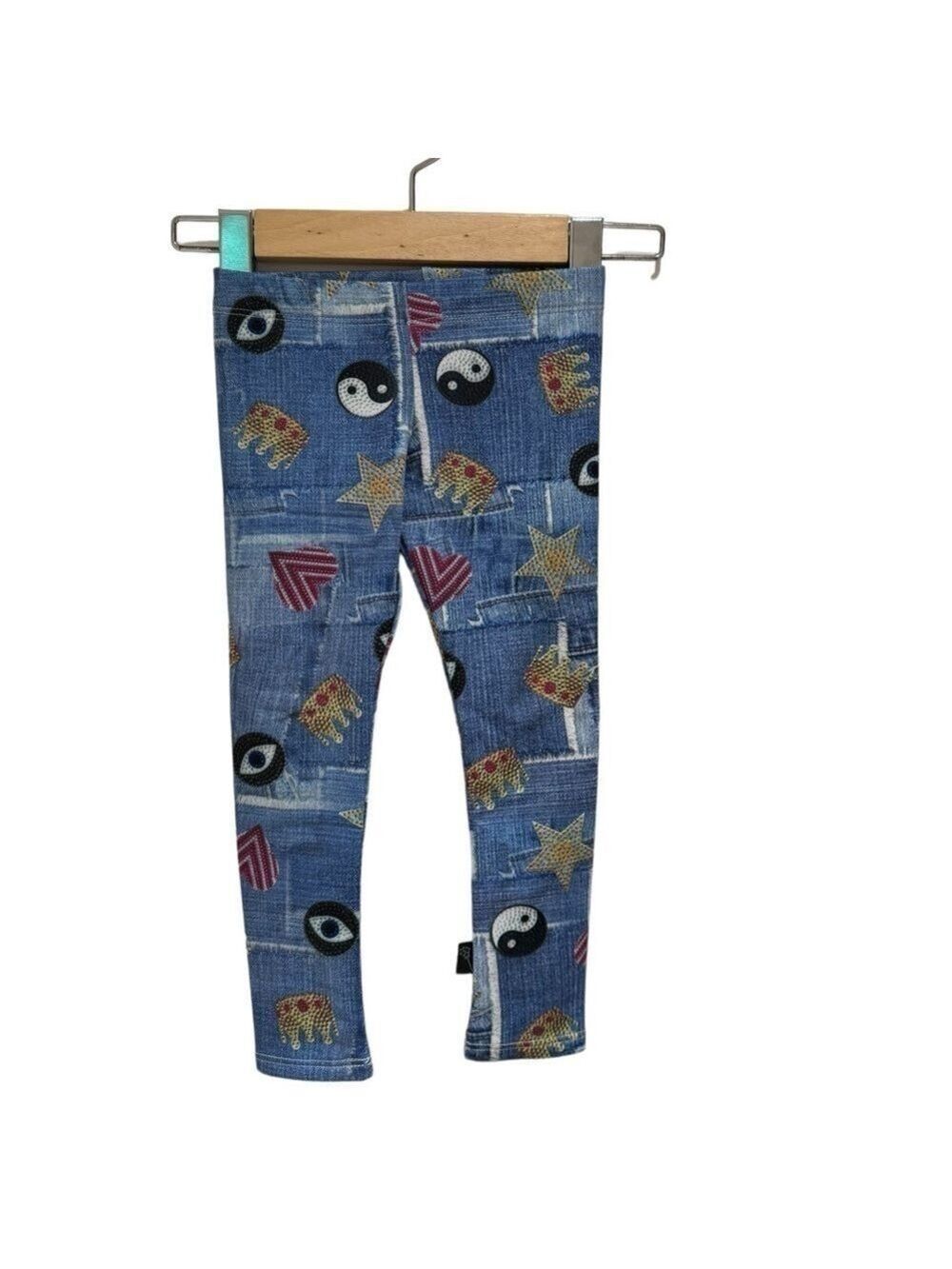 PIXIE LANE denim look leggings - size 3